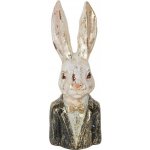 Dekorace busta králík se zlatým třpytem 13*12*32 cm Clayre & Eef – Hledejceny.cz