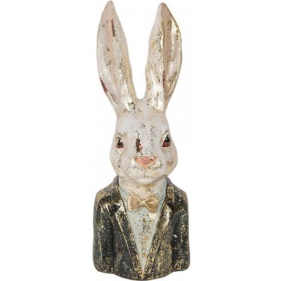 Dekorace busta králík se zlatým třpytem 13*12*32 cm Clayre & Eef – Hledejceny.cz