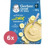 Gerber Kaše mléčná cereal banánová Dobrou noc 6 x 230 g – Zboží Mobilmania
