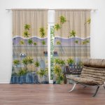 Sablio Závěs Pobřeží: 2ks 140x250cm – Hledejceny.cz
