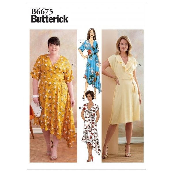 Střih Butterick na dámské zavinovací šaty ve velikosti 34-42 B6675-B5 od  239 Kč - Heureka.cz