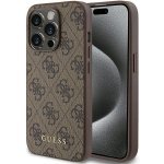 Guess iPhone 15 Pro hnědé hard case 4G Metal zlaté Logo – Zboží Mobilmania