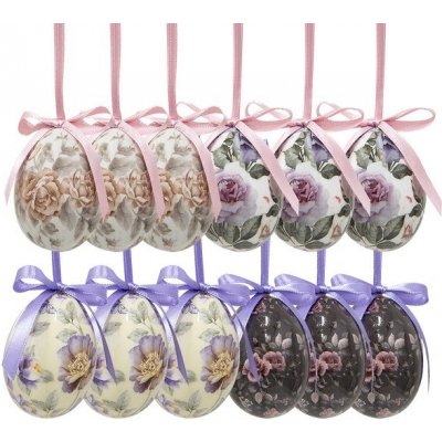 12ks dekorace závěsné vajíčko s květy Spring Egg - Ø 4*5cm – Hledejceny.cz