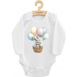 Dětské body s potiskem New Baby Králíček s balónky – Hledejceny.cz