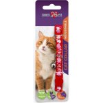 COBBYS PET Nastavitelný obojek pro kočky s rolničkou se srdíčky s bezpečnostní sponou 20 - 30 cm 10 mm – Zbozi.Blesk.cz