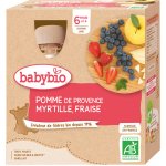 Babybio kapsička Jablko borůvky jahody 4 x 90 g – Zboží Dáma