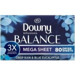 Vonné ubrousky do sušičky Crisp Rain & Blue Eucalyptus Downy 80 ks – Hledejceny.cz