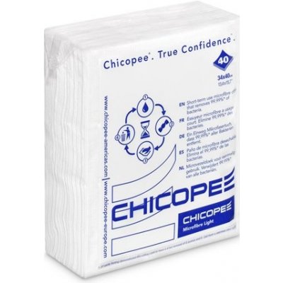 Chicopee microfibre light mikrovláknová utěrka bílá 34 x 40 cm bílá 40 ks – Hledejceny.cz