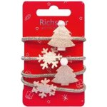 Gumičky do vlasů vánoční s glitry 4 ks – Hledejceny.cz