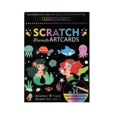 Fandy Obrázek škrabací Mark 9 ks mořská panna – Sleviste.cz