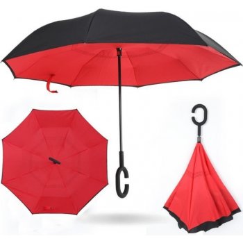 Obrácený deštník červený