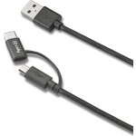 Celly datový kabel microUSB na USB-C USBCMICRO – Zboží Mobilmania