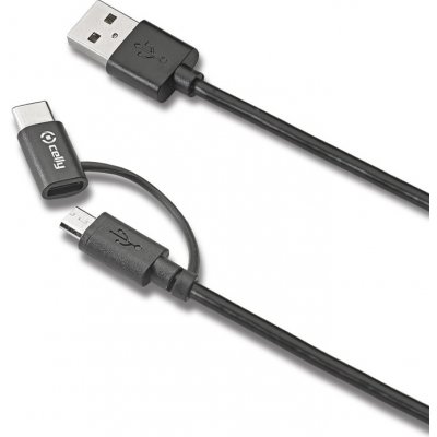 Celly datový kabel microUSB na USB-C USBCMICRO – Zbozi.Blesk.cz