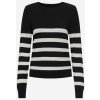 Dámský svetr a pulovr ONLY dámský lehký pruhovaný svetr Jasmin Bílo černý