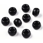 Akrylové korálky - pony beads - černé - 6 x 9 mm - 10 ks – Hledejceny.cz