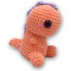 Plyšák Vali Crochet Háčkovaný Baby Dino Barva Žlutá 80313