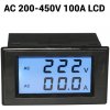 Voltmetry Neven D85-2042A AC 200-450V/100A 2v1 LCD digitální ampérmetr/voltmetr panelový