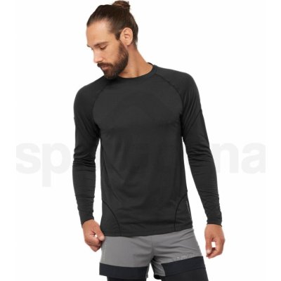 Salomon Cross Run LS Tee M LC2033500 deep black