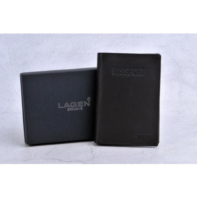 Velké pouzdro na pas a doklady LN-9748 černé Lagen – Zboží Mobilmania