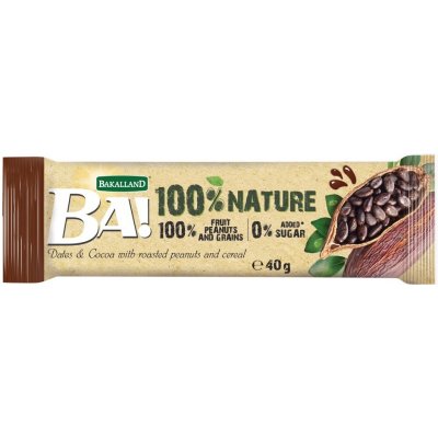 Food Well BA! 100% NATURE tyčinka 40g – Zboží Mobilmania