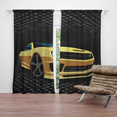 Sablio Závěs Chevrolet Camaro Puntíky: 2ks 140x250cm – Hledejceny.cz