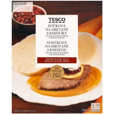 Tesco Svíčková na smetaně s knedlíky 400 g – Zboží Dáma