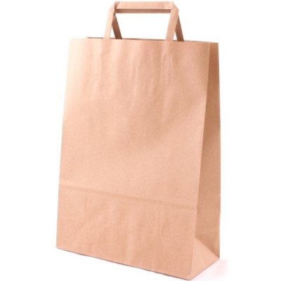 Taška 23*10*32 cm, hnědý 100% recyklovaný papír 100 g – Zboží Mobilmania