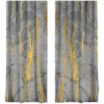 Mila Home Závěsy v šedo-zlaté barvě v sadě 2 ks 140x260 cm – Mila Home – Hledejceny.cz