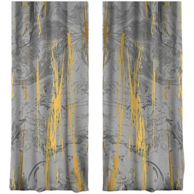 Mila Home Závěsy v šedo-zlaté barvě v sadě 2 ks 140x260 cm – Mila Home – Hledejceny.cz