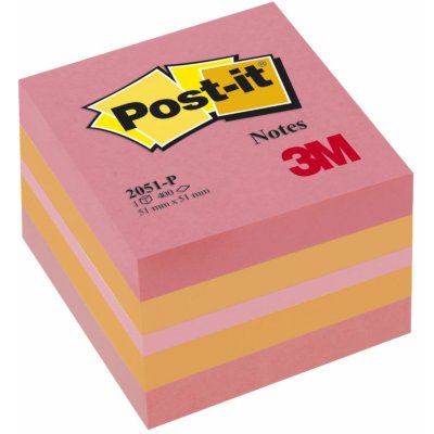 Bloček Post-it 2051-P, 51x51 mm, 400 lístků, růžový – Hledejceny.cz