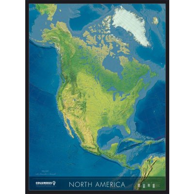 Columbus Severní Amerika - nástěnná mapa zeměpisná / politická 85 x 115 cm Varianta: bez rámu v tubusu, Provedení: papírová mapa – Zbozi.Blesk.cz