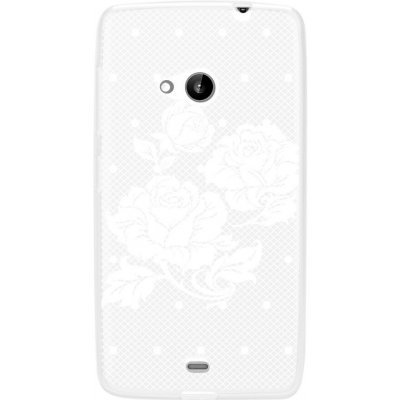 Pouzdro Ego Mobile Microsoft 535 Lumia - CASE "LACE" bílé růže – Zbozi.Blesk.cz