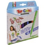 Sada fixů na textil Toy Color 12 barev – Zboží Dáma