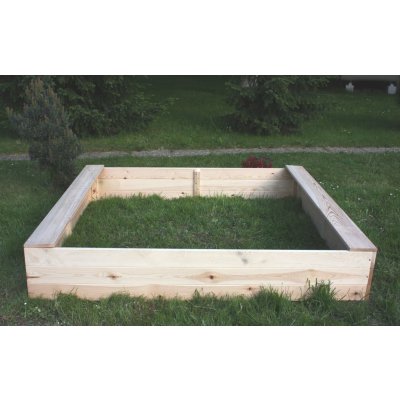 PiPi Dětské dřevěné pískoviště obdélník 160x180x29 cm – Zboží Dáma