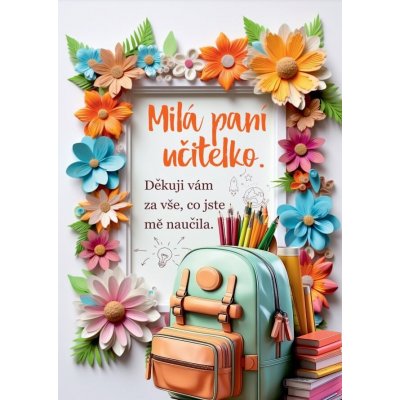 Přání pro paní učitelku Aktovka – Hledejceny.cz