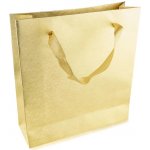 Šperky Eshop Papírová dárková taška zlatá lesklý mřížkovaný povrch G28.01 – Sleviste.cz