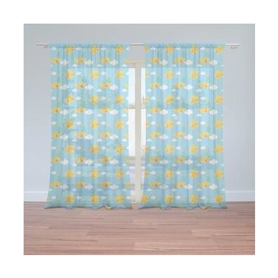Sablio Záclony Hvězdy a měsíce: 2ks 150x250cm – Hledejceny.cz