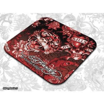 ED HARDY Mouse Pad Small Allover 2 - Red