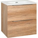 A-interiery Amanda s keramickým umyvadlem, 620 x 617 x 470 mm, dub country – Zboží Dáma