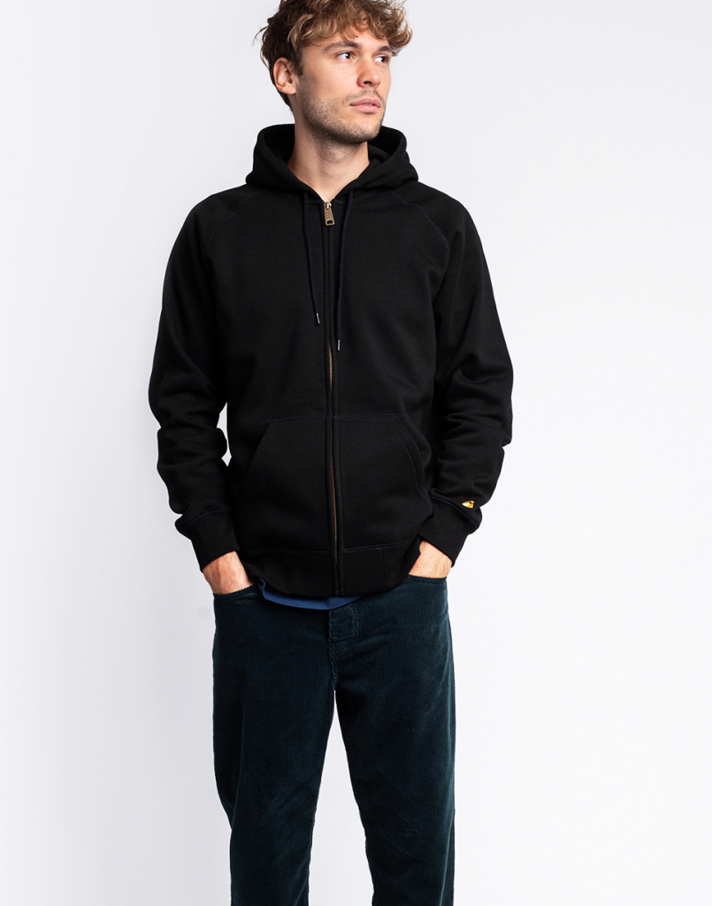 Carhartt WIP Hooded Chase jacket black/Gold