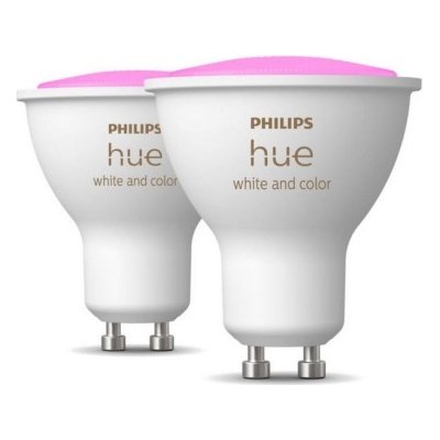Philips LED žárovka GU10 Hue 2ks 4,3W 50W White and Color Ambiance 2000-6500K/RGB stmívatelná – Zboží Živě