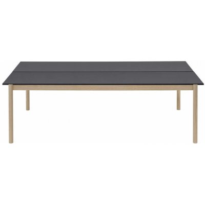 Muuto Linear System Table, Black Nanolaminate/Black ABS/Oak