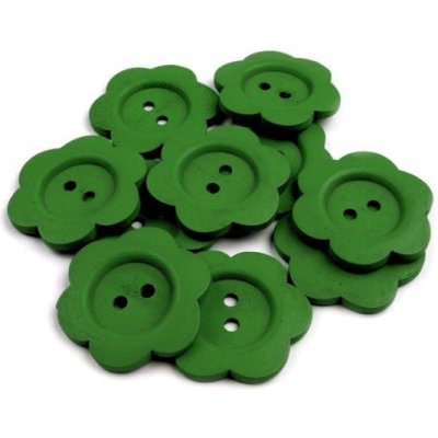 Knoflík dřevěný dekorační Zelený 50mm – Zbozi.Blesk.cz