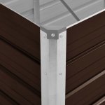 VidaXL vyvýšený záhon hnědý 240 x 80 x 45 cm pozinkovaná ocel – Sleviste.cz