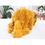 MKLuzkoviny.cz chlupatá deka Agnello hořčicová 200x220 – Zboží Dáma