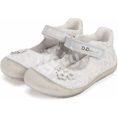 D.D.Step kožené barefoot balerínky H063-51878 silver – Zboží Dáma