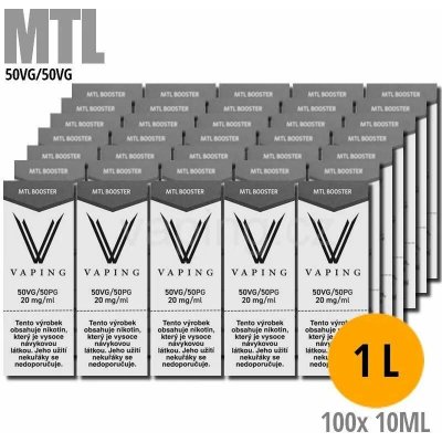 Vaping booster MTL 50VG/50PG 20 mg 100 x 10 ml – Zbozi.Blesk.cz