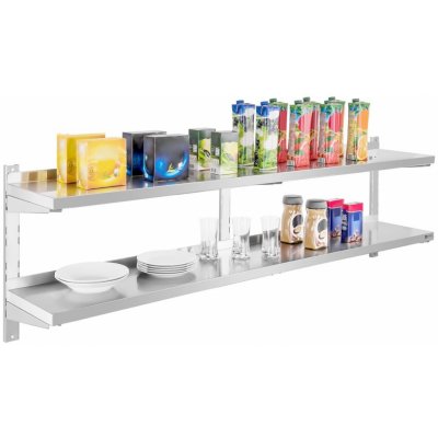 Royal Catering Nástěnná police - 2 police - 180 cm RCWR-180.2 – Zboží Dáma