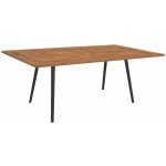 Stern Jídelní stůl Interno, obdélníkový 220x100x75 cm, profil nohou kulatý, rám lakovaný hliník Warm Grey, deska teak – Hledejceny.cz