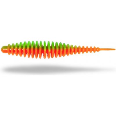 Magic Trout T-Worm I-Tail Česnek neon-zelená+oranž 6,5cm 1,5g 6ks